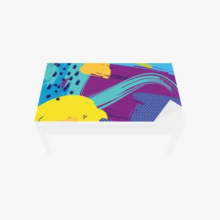 Chapa adhesiva para mesa y escritorio composición abstracta vibrante estilo pop – Pixers®
