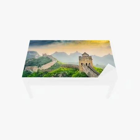 Chapa adhesiva para mesa y escritorio panorámica de la Gran Muralla China al atardecer – Pixers®