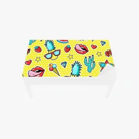 Chapa adhesiva para mesa y escritorio patrón pop art veraniego y colorido – Pixers®