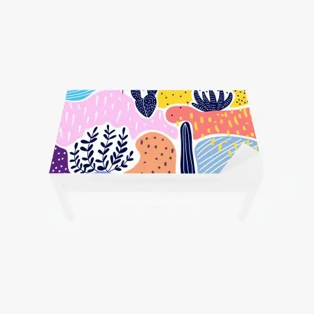 Chapa adhesiva para mesa y escritorio paisaje abstracto botánico colorido – Pixers®