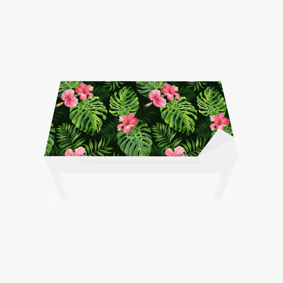 Chapa adhesiva para mesa y escritorio patrón tropical de hojas monstera y hibiscos rosas – Pixers® Chapa adhesiva para mesa y escritorio patrón tropical de hojas monstera y hibiscos rosas – Pixers®