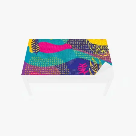 Chapa adhesiva para mesa y escritorio explosión de colores y formas abstractas – Pixers®