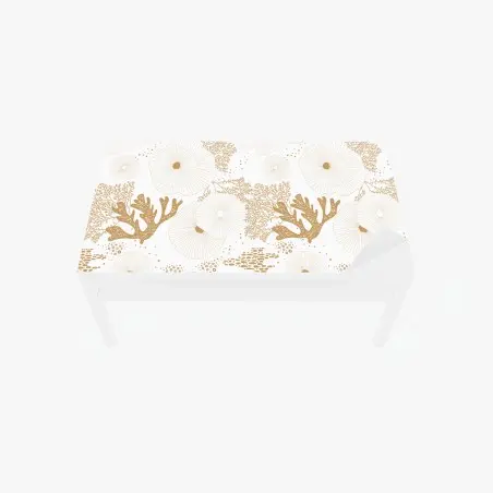 Chapa adhesiva para mesa y escritorio diseño marino minimalista en tonos dorados – Pixers®