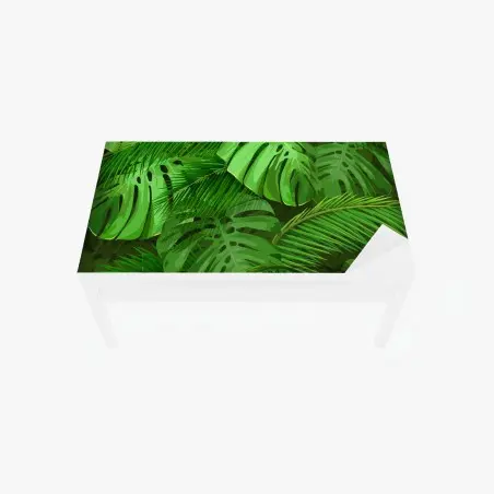 Chapa adhesiva para mesa y escritorio fondo de hojas tropicales verdes – Pixers®