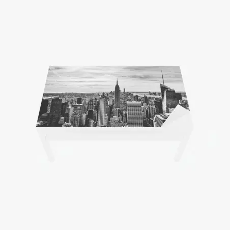 Chapa adhesiva para mesa y escritorio panorama urbano de Nueva York en blanco y negro – Pixers®
