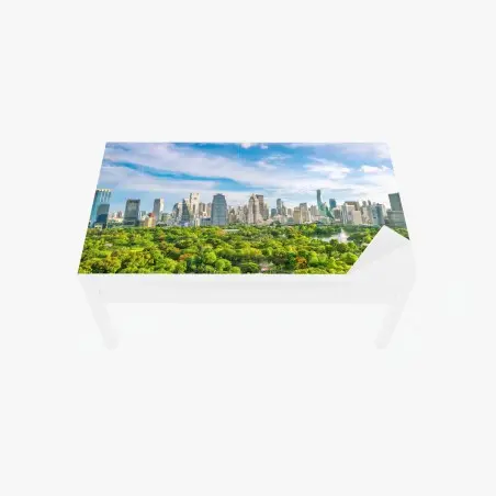 Chapa adhesiva para mesa y escritorio vista aérea de Bangkok y Parque Lumpini – Pixers®