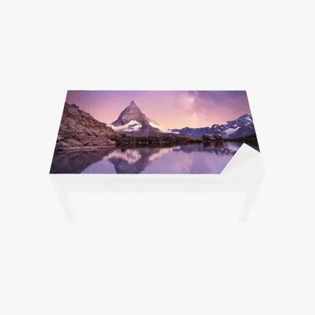 Chapa adhesiva para mesa y escritorio reflejo nocturno en Matterhorn – Pixers®