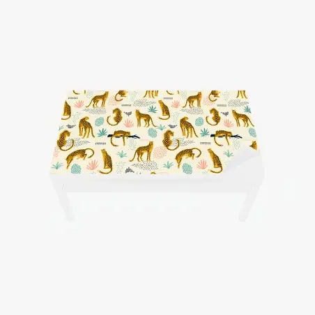 Chapa adhesiva para mesa y escritorio estampado de felinos tropicales – Pixers®