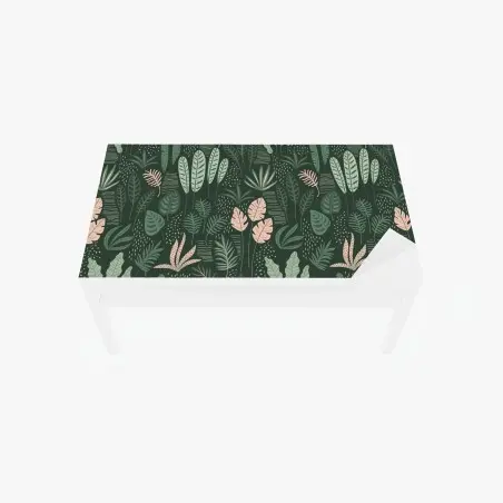 Chapa adhesiva para mesa y escritorio jardín botánico en tonos verde y rosa – Pixers®