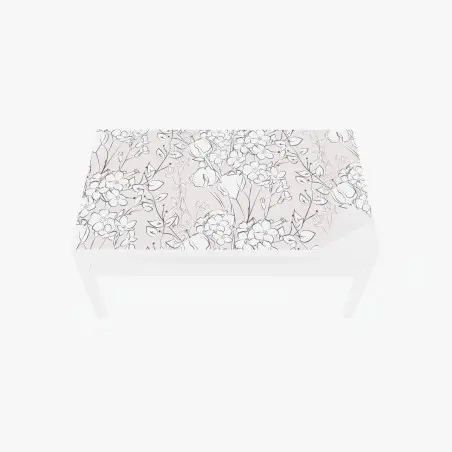 Chapa adhesiva para mesa y escritorio diseño floral delicado en rosa pálido – Pixers®