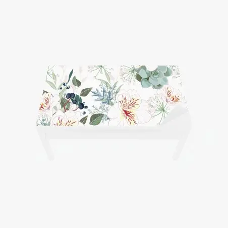 Chapa adhesiva para mesa y escritorio diseño floral elegante en tonos pastel – Pixers®