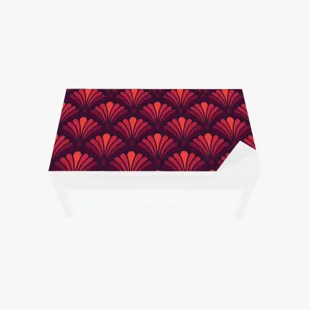 Chapa adhesiva para mesa y escritorio motivo art déco en tonos rojos y burdeos – Pixers®