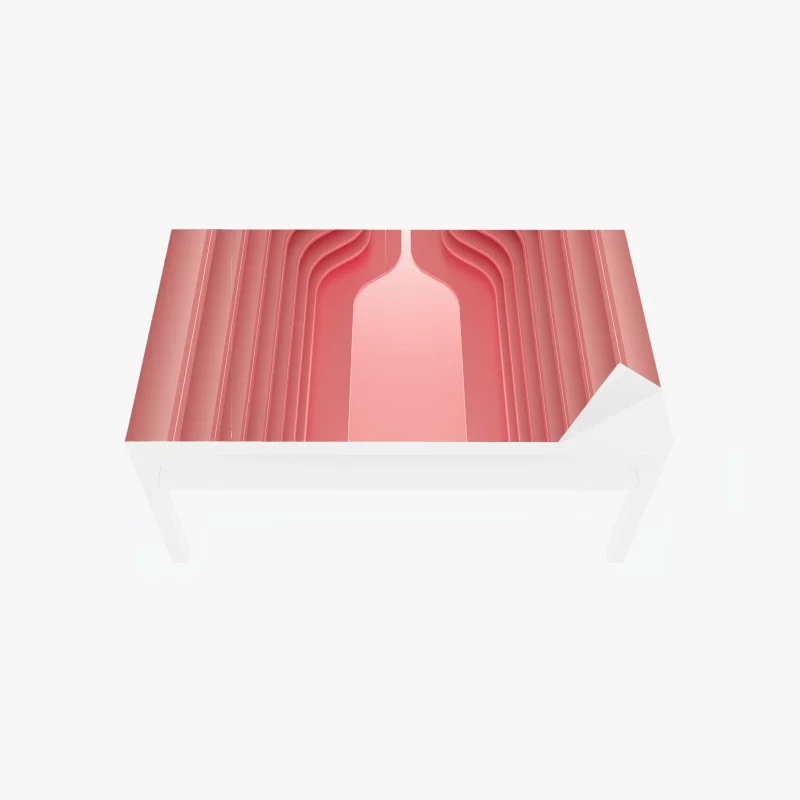 Chapa adhesiva para mesa y escritorio espacio coral minimalista y futurista con arcos