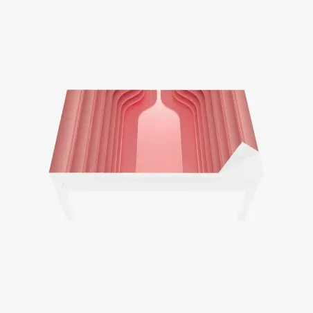 Chapa adhesiva para mesa y escritorio espacio coral minimalista y futurista con arcos – Pixers®