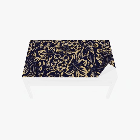 Chapa adhesiva para mesa y escritorio patrón barroco de uvas y hojas en dorado – Pixers®