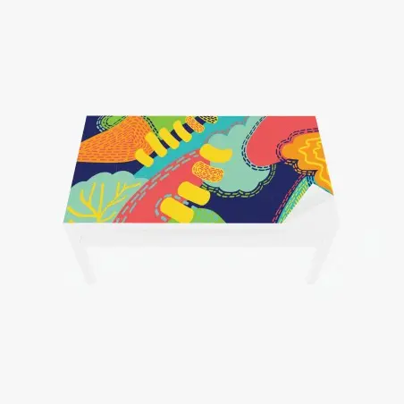 Chapa adhesiva para mesa y escritorio paisaje abstracto colorido y dinámico – Pixers®
