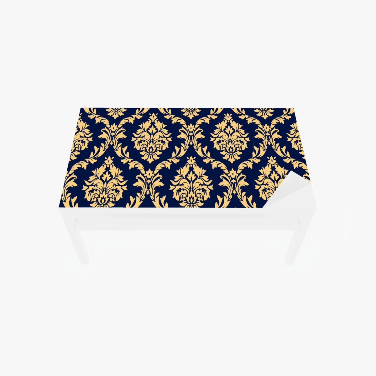 Chapa adhesiva para mesa y escritorio patrón damasco clásico en azul marino y dorado – Pixers® Chapa adhesiva para mesa y escritorio patrón damasco clásico en azul marino y dorado – Pixers®