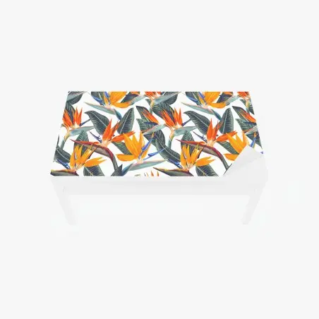 Chapa adhesiva para mesa y escritorio composición tropical de aves del paraíso – Pixers®