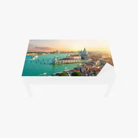 Chapa adhesiva para mesa y escritorio panorama de Venecia al atardecer – Pixers®