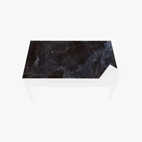Chapa adhesiva para mesa y escritorio mármol oscuro con vetas azules – Pixers®