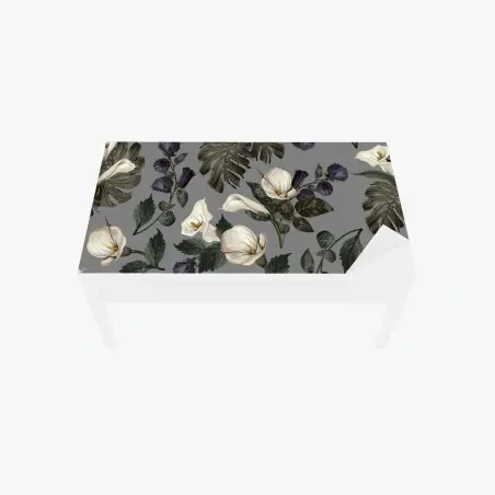 Chapa adhesiva para mesa y escritorio estampado botánico de calas y hojas tropicales – Pixers®
