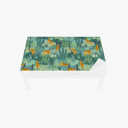 Chapa adhesiva para mesa y escritorio tigres en la selva tropical – Pixers®