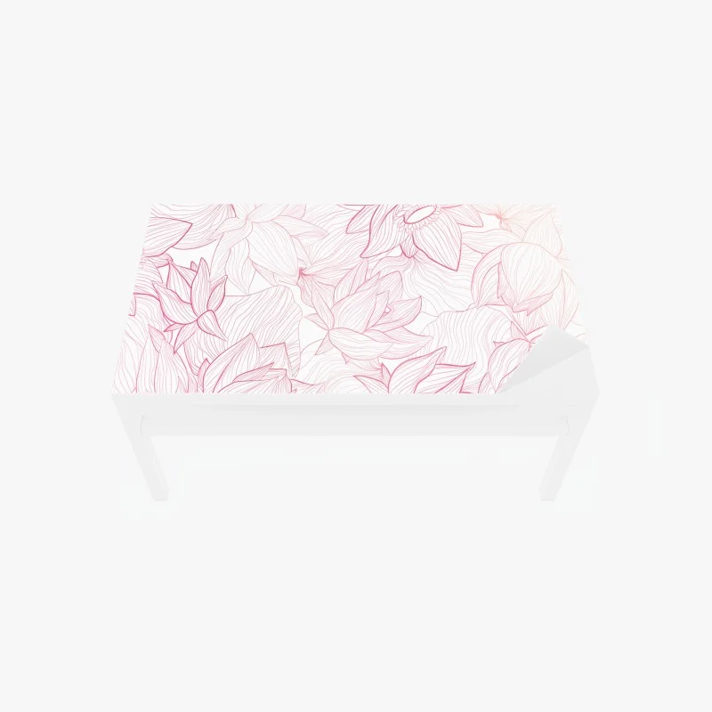 Chapa adhesiva para mesa y escritorio patrón floral delicado en tonos rosa