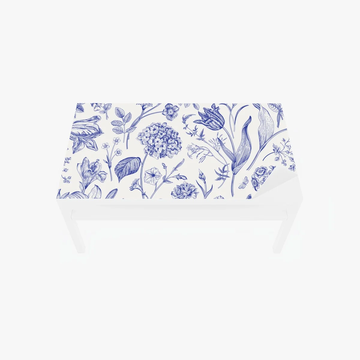 Chapa adhesiva para mesa y escritorio estampado floral clásico en azul y marfil – Pixers® Chapa adhesiva para mesa y escritorio estampado floral clásico en azul y marfil – Pixers®