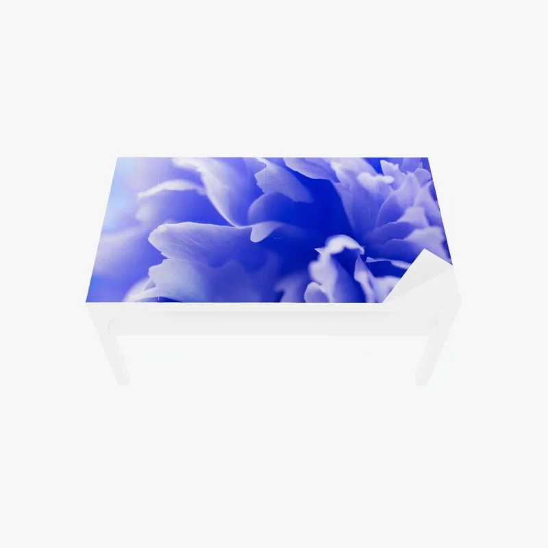 Chapa adhesiva para mesa y escritorio flor azul abstracta en primer plano