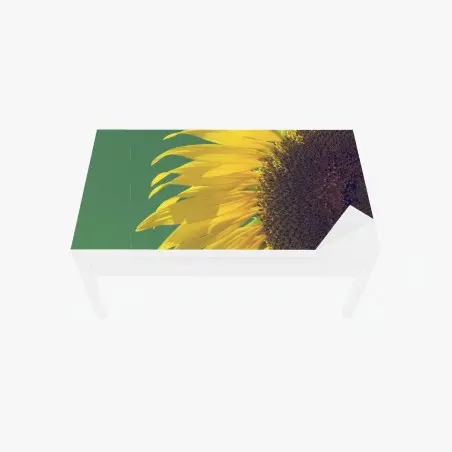 Chapa adhesiva para mesa y escritorio girasol retro sobre cielo azul – Pixers®