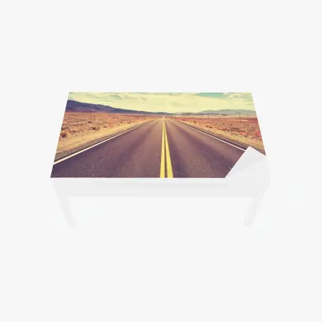 Chapa adhesiva para mesa y escritorio carretera infinita en Valle de la Muerte – Pixers®