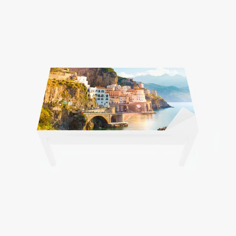 Chapa adhesiva para mesa y escritorio puesta de sol en la Costa Amalfitana