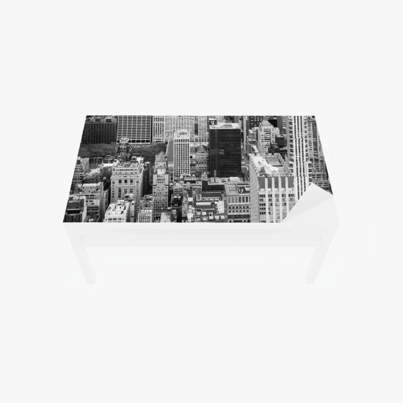 Chapa adhesiva para mesa y escritorio mural panorámico de Nueva York en blanco y negro