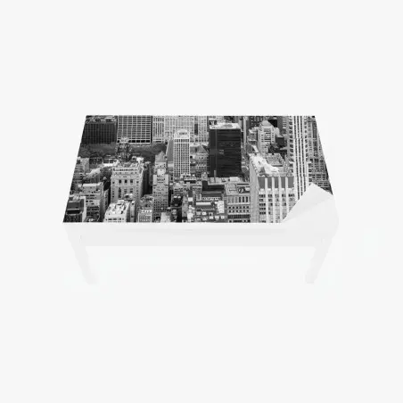 Chapa adhesiva para mesa y escritorio mural panorámico de Nueva York en blanco y negro – Pixers®