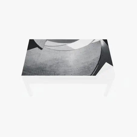 Chapa adhesiva para mesa y escritorio curvas de hormigón y luz – Pixers®