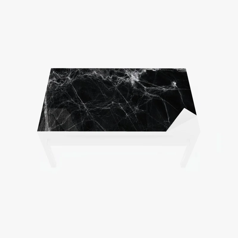 Chapa adhesiva para mesa y escritorio telaraña fantasmal sobre fondo negro