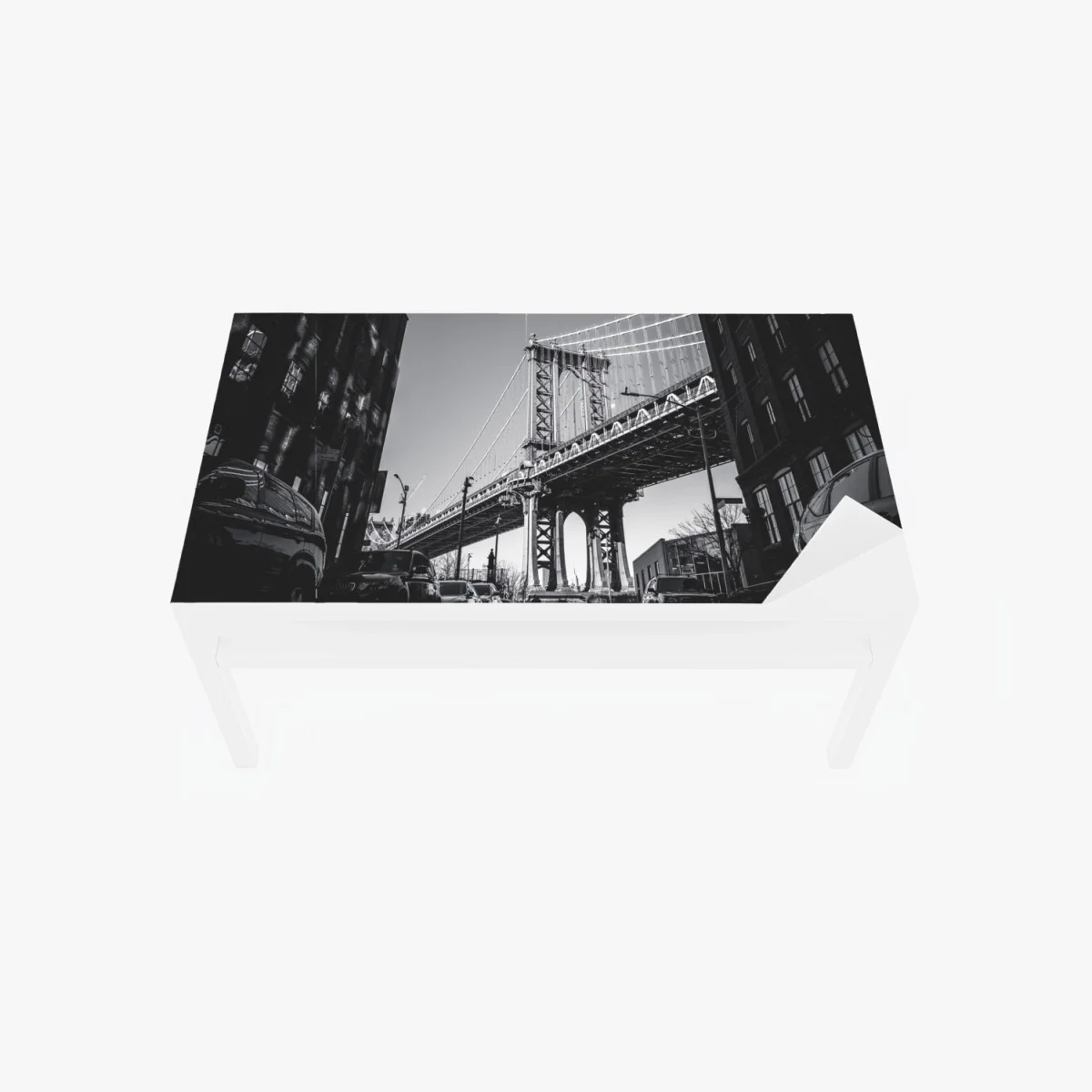 Chapa adhesiva para mesa y escritorio vista icónica del puente de Manhattan en blanco y negro – Pixers® Chapa adhesiva para mesa y escritorio vista icónica del puente de Manhattan en blanco y negro – Pixers®