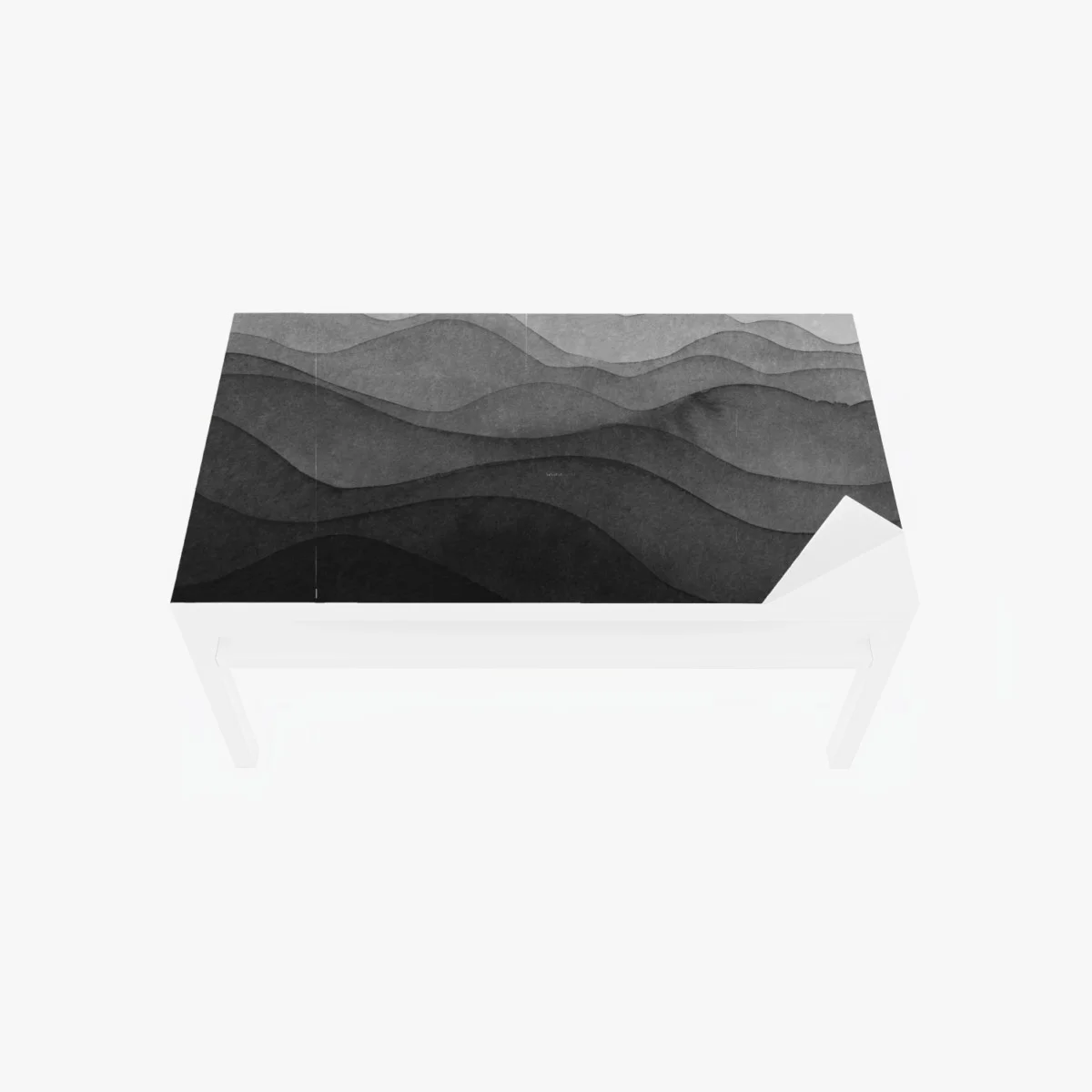 Chapa adhesiva para mesa y escritorio paisaje montañoso en capas de tinta negra – Pixers® Chapa adhesiva para mesa y escritorio paisaje montañoso en capas de tinta negra – Pixers®