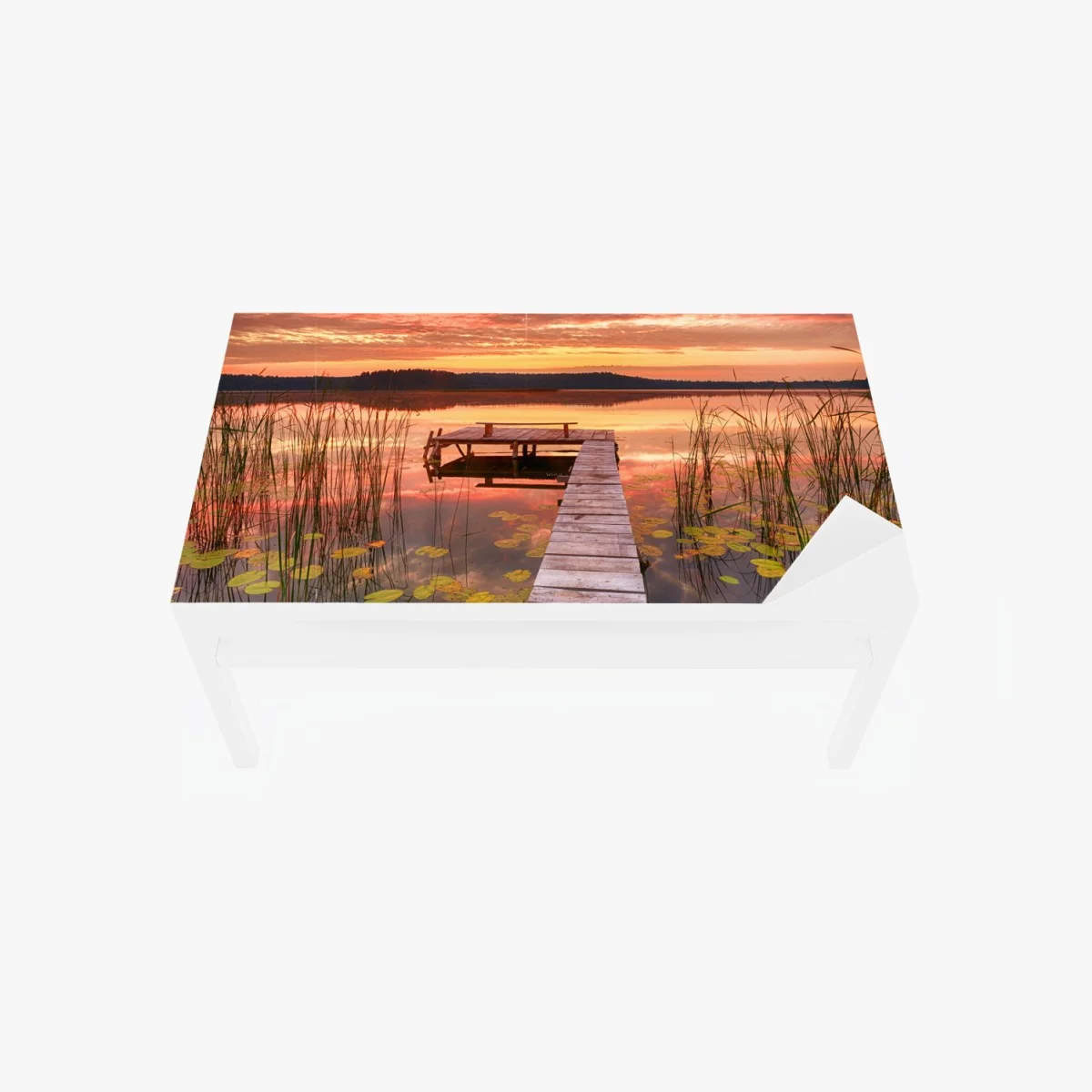 Chapa adhesiva para mesa y escritorio amanecer en el muelle del lago – Pixers® Chapa adhesiva para mesa y escritorio amanecer en el muelle del lago – Pixers®