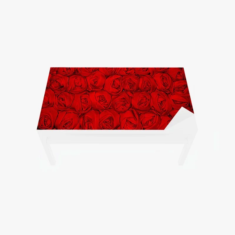 Chapa adhesiva para mesa y escritorio pared de rosas rojas en patrón repetitivo