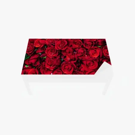 Chapa adhesiva para mesa y escritorio mosaico de rosas rojas – Pixers®