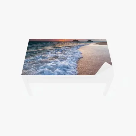 Chapa adhesiva para mesa y escritorio amanecer sereno en la costa – Pixers®