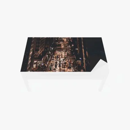 Chapa adhesiva para mesa y escritorio noche urbana en Manhattan – Pixers®