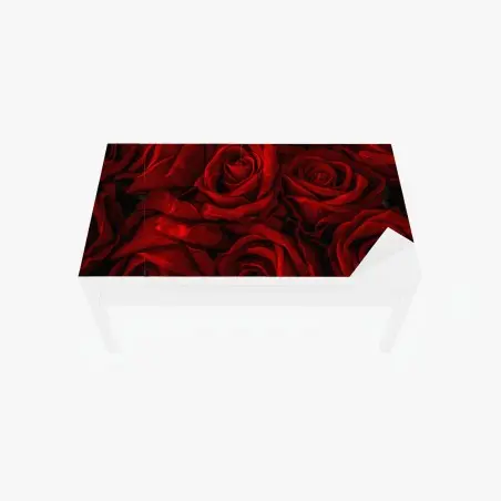 Chapa adhesiva para mesa y escritorio mosaico de rosas rojas intensas – Pixers®
