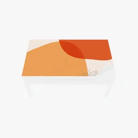 Chapa adhesiva para mesa y escritorio composición abstracta en tonos cálidos – Pixers®