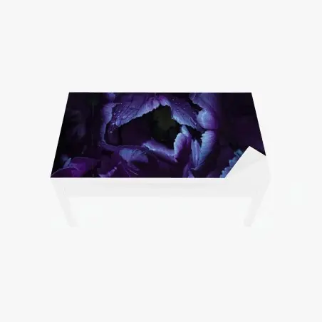 Chapa adhesiva para mesa y escritorio tulipán púrpura en luz ultravioleta – Pixers®