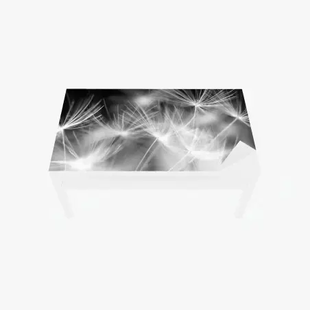 Chapa adhesiva para mesa y escritorio danza de semillas en blanco y negro – Pixers®