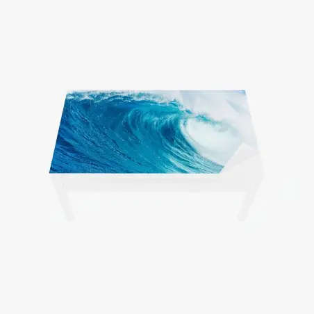 Chapa adhesiva para mesa y escritorio ola oceánica azul en movimiento – Pixers®