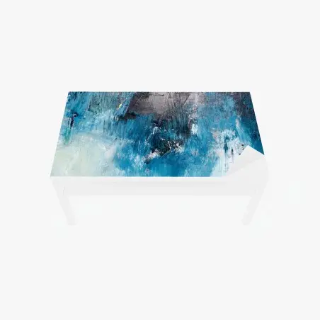 Chapa adhesiva para mesa y escritorio escena oceánica abstracta en tonos azules – Pixers®