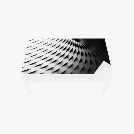 Chapa adhesiva para mesa y escritorio estructura metálica abstracta en relieve – Pixers®
